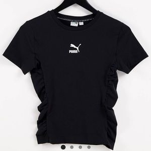 NWT Puma ruched side cropped tshirt - size S